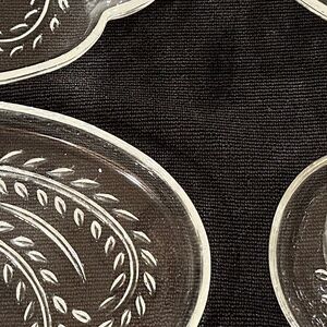 Federal glass snack plates